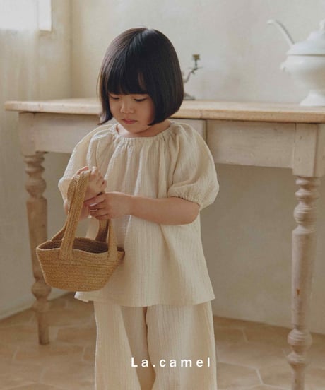 13[予約]La.camel popo blouse
