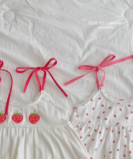 98[予約]ninibello berry eyelet blouse top