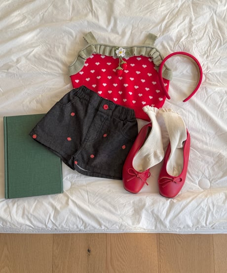 74[予約]ninibello heart berry knit