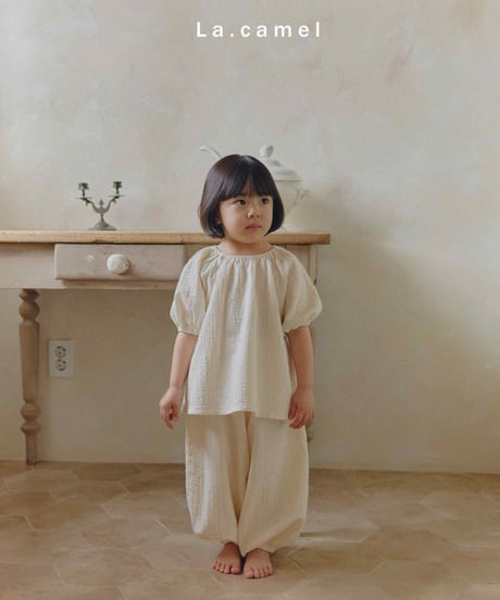 13[予約]La.camel popo blouse