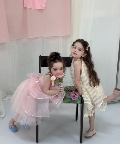 3[予約]aiai rose sherbet tulle dress