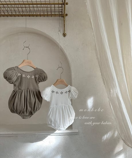 105[予約]monbebe lea embroidered suit(baby)