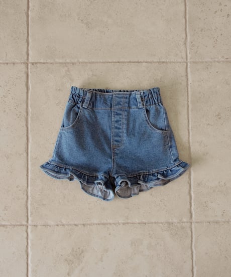 18[予約]momoann frill denim shorts