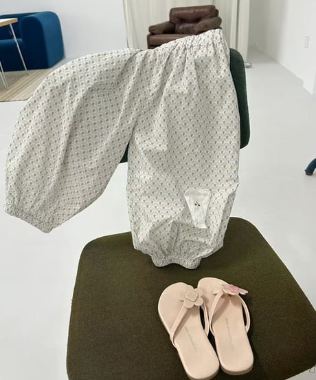 44[予約]aiai lace punching baggy pants