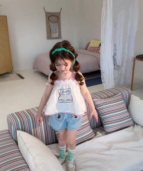90[予約]aiai two flower pocket denim shorts