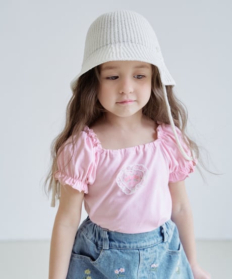 15[予約]momoann heart puff tee
