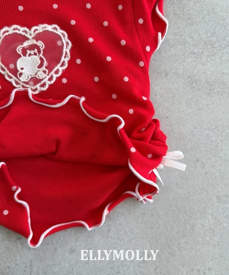 11[予約]ELLYMOLLY dot me shirring t-shirt
