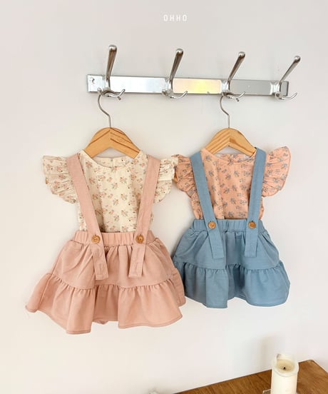 41[予約]ohho forest shirred strap skirt