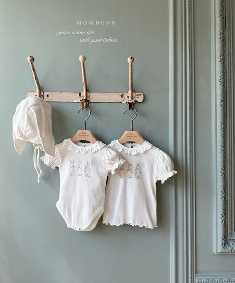 52[予約]monbebe rabbit eyelet suit