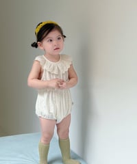 19[予約]mydaughter sweat dot frill romper