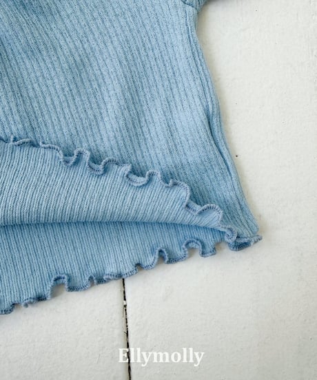87[予約]ELLYMOLLY shirring opening point t