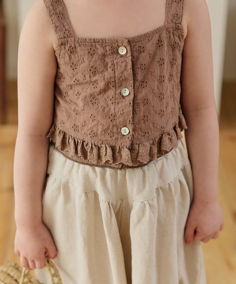 5[予約]mon Atelier lace frill top