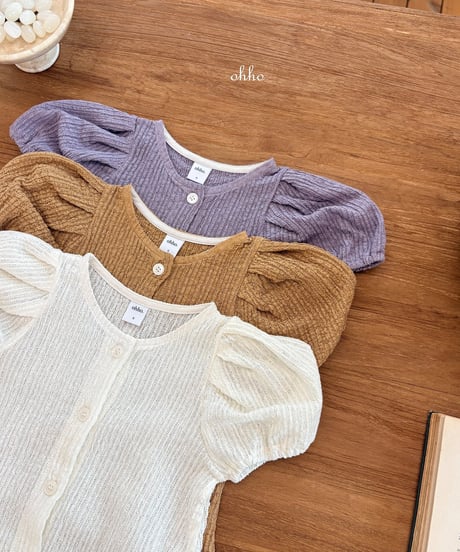 26[予約]ohho french short sleeve cardigan