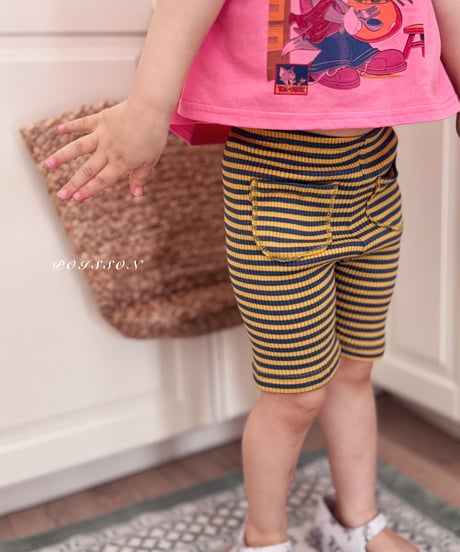 15[予約]poisson border leggings