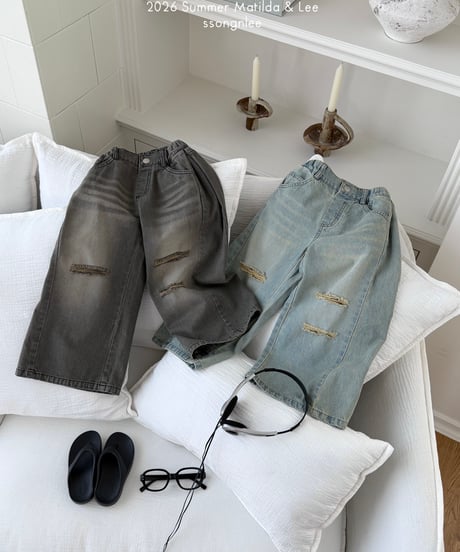 79[予約]matilda&lee sumer destroyed pants