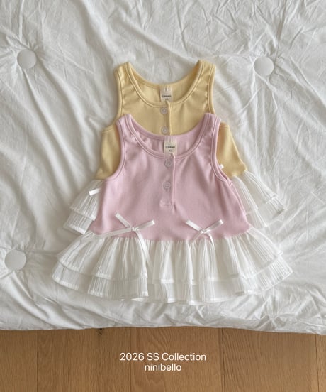 29[予約]ninibello frill ribbon tank top
