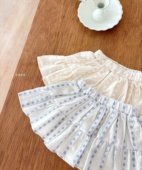 36[予約]ohho ette shirred skirt
