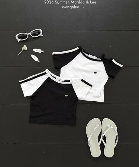 10[予約]matilda&lee color matching line tee