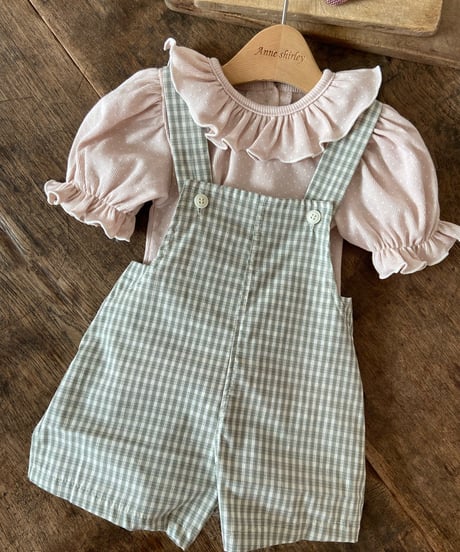 21[予約]anneshirley grayish frill dot t-shirt