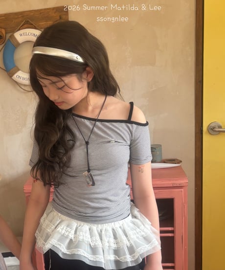 18[予約]matilda&lee uncut striped top
