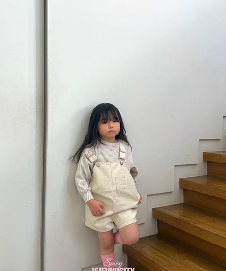 42[予約]jejeunosity cotton berry short overalls