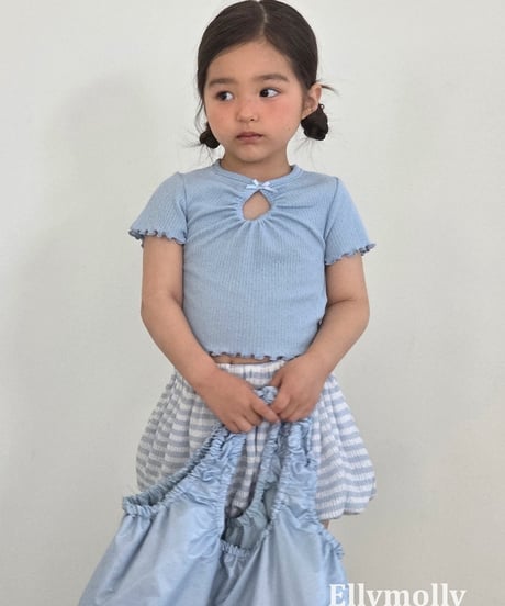 87[予約]ELLYMOLLY shirring opening point t