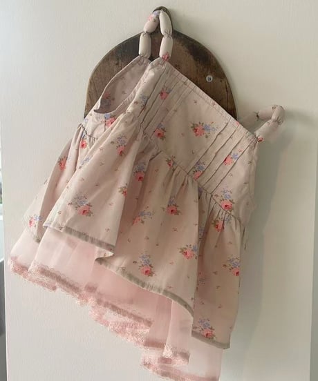 55[予約]aiai pink flower tulle blouse