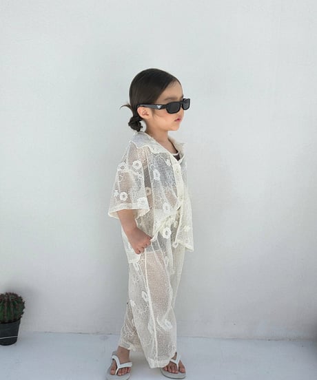 81[予約]ELLYMOLLY flower resort shirt