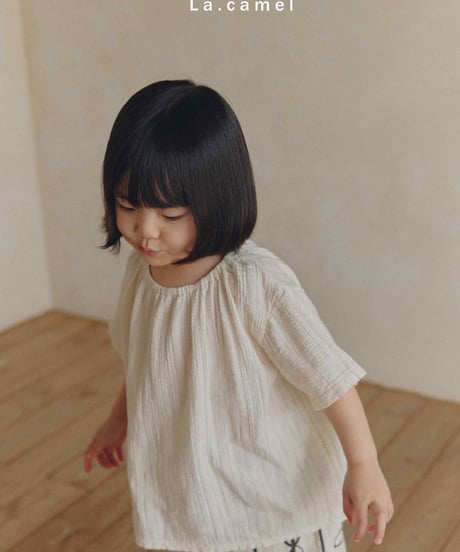 3[予約]La.camel mild blouse