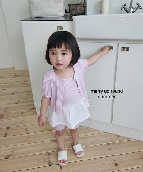 20[予約]merry go round short sleeve cardigan set