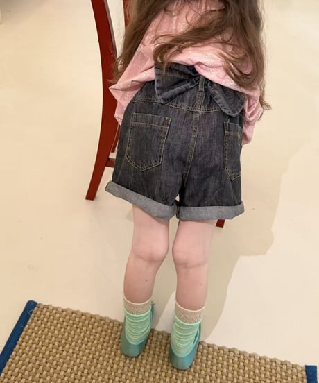 54[予約]aiai back ribbon denim shorts