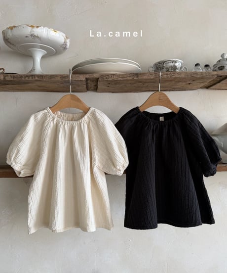 13[予約]La.camel popo blouse