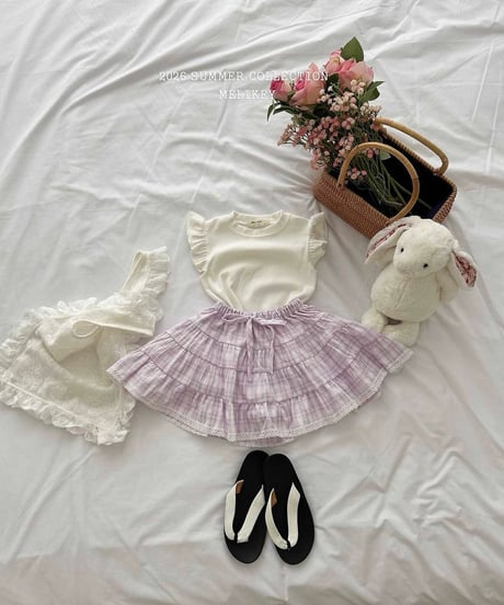 59[予約]melikey macaron frill t-shirt