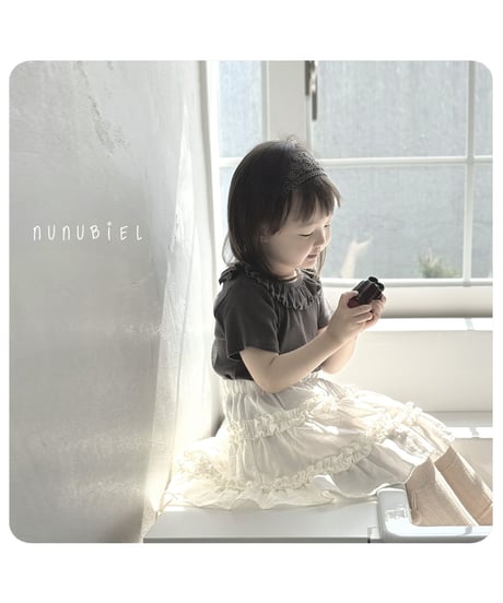 72[予約]nunubiel ribbed frill t-shirts