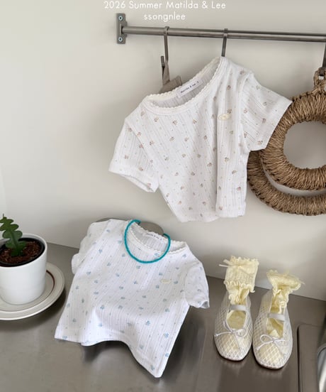 22[予約]matilda&lee flower short sleeve tee