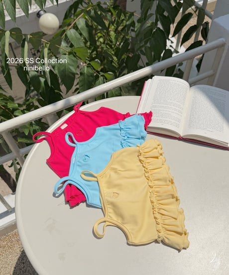 87[予約]ninibello joy heart punching sleeveless top