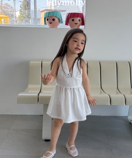 40[予約]ELLYMOLLY dot holter dress