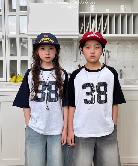 47[予約]matilda&lee 38 color block raglan tee