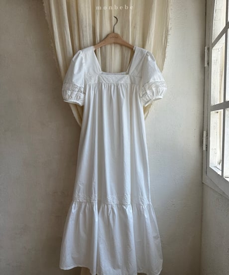 67[予約]monbebe rose square neck ops(adult)
