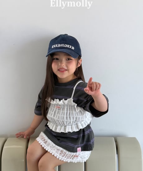 3[予約]ELLYMOLLY washed st boxy tee