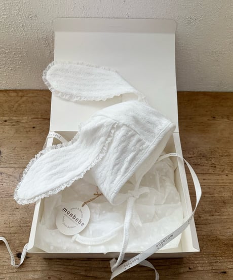 87[予約]monbebe knit bunny bonnet