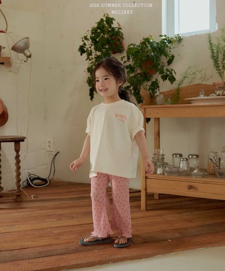 33[予約]melikey flower pleats pants