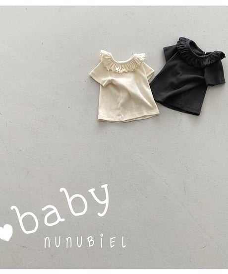 73[予約]nunubiel bebe ribbed frill t-shirts