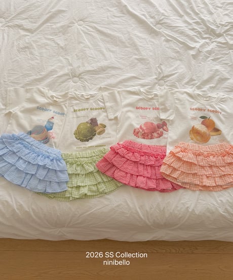81[予約]ninibello scoop scoop short sleeve t-shirt(adult)
