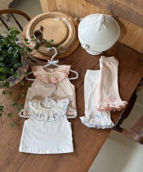 10[予約]marron ribbon set up(XS-L)