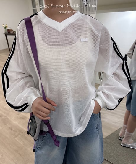 53[予約]matilda&lee two line mesh tee