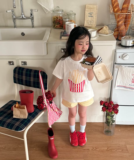 17[予約]ninibello french fries short sleeve t-shirt
