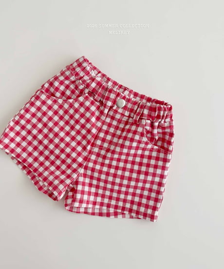 41[予約]melikey check heart pants