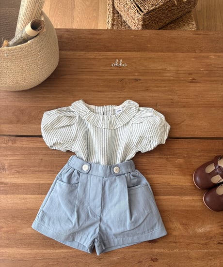 28[予約]ohho loel striped blouse