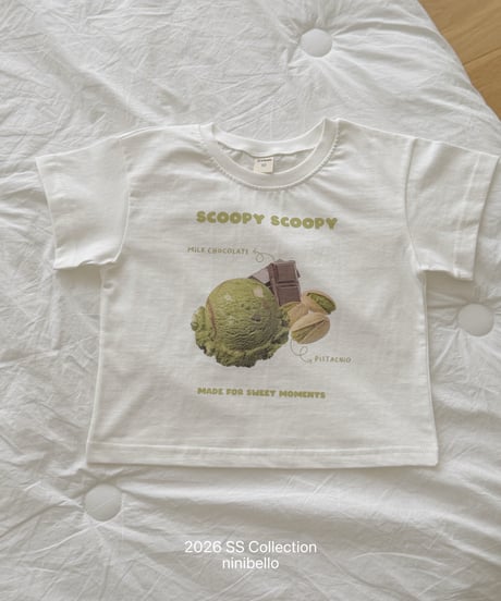 80[予約]ninibello scoop scoop short sleeve t-shirt